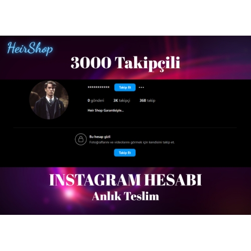  3K Takipçili Hesap!  INSTAGRAM